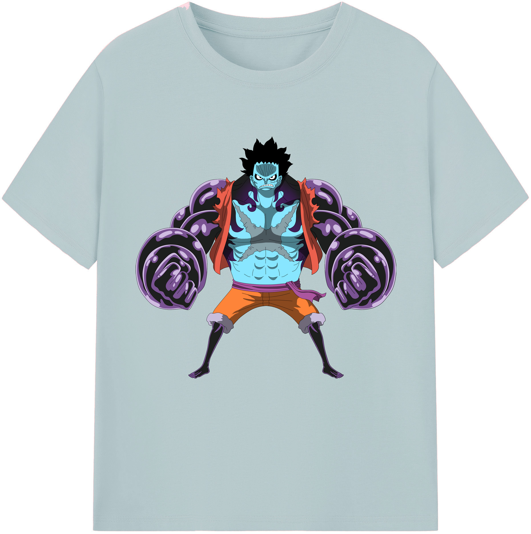 ワンピース モンキー・D・ルフィ ONE PIECE Monkey D. Luffy 綿100％半袖Tシャツ（フロントプリント）